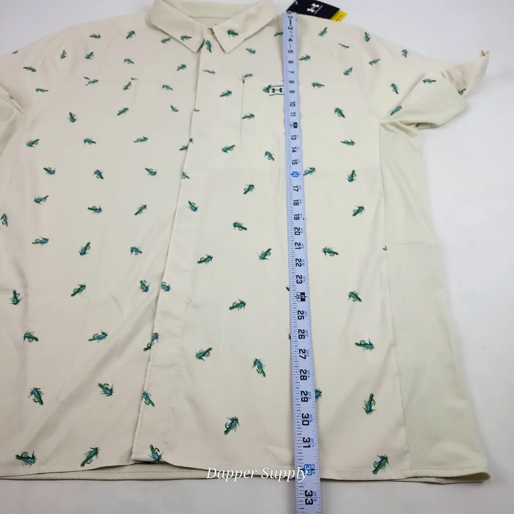 Under Armour Men's Dockside SS Tan 3XL UPF 30 Fishing Lures‎ Boat New